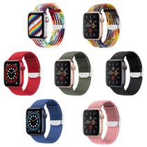 42 44mm 스판 애플워치줄 학생 20대 커플템 밴드 남친선물 손목줄 악세사리 시계줄 워치밴드 여자 스마트워치줄 줄바꿈 남자 30대 여친선물, 다크레인보우