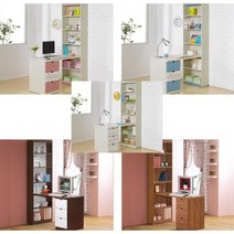 세련된디자인 중고등학생 책꽂이+ H형책상 책장세트, 색상_옹이, 상세페이지 참조