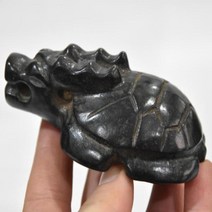 홍산 문화 고풍 검은 철 운 석 드래곤 거북 작은 동상, 한개옵션0
