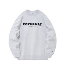 423187 커버낫 COVERNAT 부클 쿠퍼 로고 기모 맨투맨 헤더 그레이 CO2203CR08HG