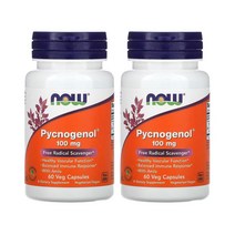1+1 나우푸드 호팍사 피크노제놀 암라 Pycnogenol 100mg 베지 캡슐 60정, 1개, 기본