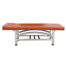 떄밀이 베드 스테인리스 목욕탕 사우나 마사지 세신 침대, 길이185폭70높이65 브라운 구멍