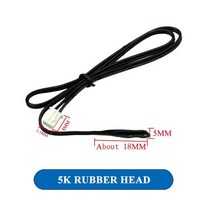 온도센서 40cm 에어컨 온도 센서 5K 10K 15K 20K 50K 100K 튜브 고무 헤드 구리 1 개입, [07] 5K rubber head
