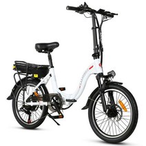 배달 팻바이크 가성비 EU 재고 접이식 전기 자전거 350W 36V 10AH km/h MTB Ebike 여성과 남성을 위한 도시, 01 350W 10Ah White, 한개옵션1