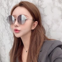 VANANA2 올실버 미러 라운드아이 선글라스