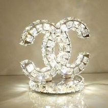 화려한 크리스탈 스탠드 침대 침실 협탁조명 단스탠드 무드등, 원형2면crystal