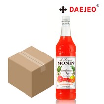 모닌 핑크자몽시럽1L x 6개 핑크 그레이프프룻 시럽, 1L