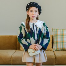 올리반 아가일 니트 가디건