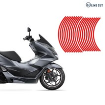 라인컷 휠스티커 림테이프 데칼스티커 혼다 PCX125 전년식 전용, 파랑