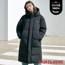 아키클래식 [아키클래식]남여공용 왈라비 구스다운 롱패딩 블랙