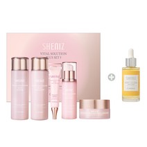 [탄력강화+고보습 관리] 코리아나 쉬니즈 바이탈 플러스 스킨로션 여성기초 5종세트+콜라겐 앰플 50ml, 1개