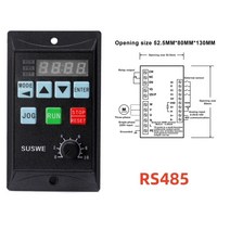 주파수변환기 헤르츠 50hz 60hz VFD iInverter 0.75KW 가변 주파수 디스플레이 3P 220V 출력 속도 조절기, 한개옵션1, 02 810-750W-RS485
