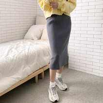 스위트플러스 임부복 가을 겨울 보들골지 H 롱 니트 스커트