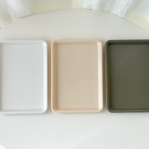 스테이828 카페 업소용 사각 쟁반 트레이 3size, 베이지
