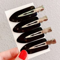 페이스벤드 벤드 없음 원활한 헤어 클립 사이드 앞머리 고정 프린지 메이크업 워시 페이스 액세서리 여성, 04 4pcs black