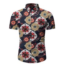 여름비치셔츠TW10-P25레드블랙