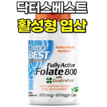 닥터스베스트 활성 엽산 800 5-MTHF 활성형 엽산 60베지캡슐 (2개월분), 2개