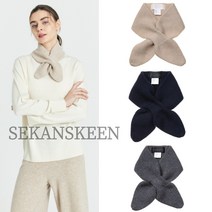 NEW 세컨스킨 쁘띠 숏 고리 니트 캐시미어 머플러 스카프 목도리 여성