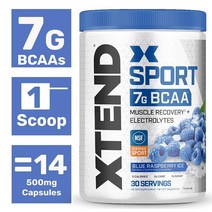 Scivation 싸베이션 엑스텐드 BCAA 파우더 블루라즈베리 30회분 (345g), 1팩