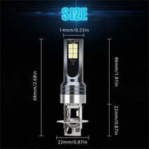 2Pcs H3 LED 자동차 안개 전구 DRL H11 H8 H9 H4 H7 바이크 오토바이 헤드 라이트 램프 9005 운전 전조등 6, 02 H8, 04 12000K Ice Blue
