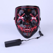 동물 가면 탈 LED 유령 호러 실리콘 할로윈 파티 트리 머리띠 우는아기 용품 어나니머스 다스베이더 머리띠코 복면, 로즈레드, B