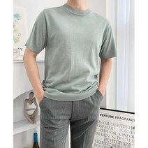 남자반팔티셔츠 무지 라운드넥 니트 무지 여름 시원한