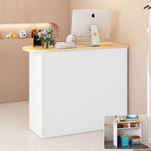 매장 안내 인포 데스크 미니 카운터 테이블 계산대, 베이지80CM + 80x40x90cm