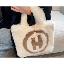 퍼가방 털가방 밍크 페이크 엄마 손가방 데일리 가방 핸드백 h로고