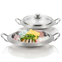 국산 업소용 통3중 인덕션 가능 스텐 부대찌개 전골냄비, 24cm