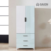 케인 LPM 포인트 3단서랍 옷장, 민트네이비