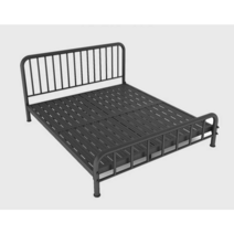 두꺼운 철제 침대 프레임 강철 강화 더블 싱글 심플 모던 기숙사 자취방 펜션 숙박업소 게스트 하우스, 1000mmx2000mm - 골드 프레임