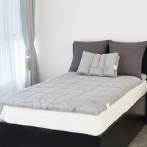 [소프라움] 구스페더 매트리스 토퍼 8200g 퀸 그레이, 퀸(MOS20AS57T15GRQ)
