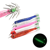 갑오징어 웜에기 소프트웜 특허에기 한치 두족류 루어낚시 2개입, 레드헤드, 2개