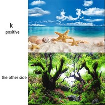 벽걸이 수족관 배경 물고기 탱크 그림 HD 3D 스테레오 벽지 조경 장식 용품, [04] 40x50, [10] Section K