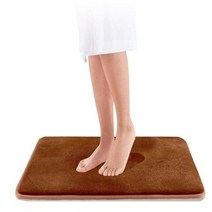 메모리 폼 목욕 매트 미끄럼 방지 샤워 카펫 부드러운 발 패드 장식 바닥 보호대 흡수성 빠른 건조 욕실 깔개 물세척카페트타일, 1.4X30X40cm, 03 Coffee