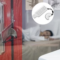 DIY 문손잡이 도어락 경첩 힌지 인테리어 휴대용 호텔 잠금 라이브 혼자 자기 방어 스톱 여행 도난 방지 스토퍼 childproof 잠금 안전 홈 래치, Sliver 2