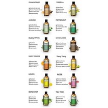 스킨 케어 100ml 민트 유칼립투스 에센셜 오일 디퓨저 퓨어 천연 에센셜 오일 라벤더 바닐라 샌달우드 카모마일 레몬 티, 베르가못