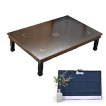 남원춘향공방 남원 교자상 120x80 제사상 집들이상 접이식상 대형 사각 밥상, 엔틱 나비무궁화 접이식 4자(120x80)+천커버