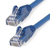 StarTech.com 카테고리 6 LAN 케이블 5m 블루 LSZH (저연 제로 할로겐) 대응 650MHz 10GbE 대응 Cat6 런 케이블 100W PoE UTP 손톱 접힘 방지 RJ45 커넥터 ETL 규격 인정품 24AWG N6LPATCH5MBL, Blue