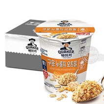 퀘이커 즉석 오트밀 컵 6입[박스] 구운 김50g /누룽지 50g 백종원의 밥보다 맛있는 오트밀, 누룽지50gx6입
