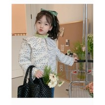 여아동 샤 트위드코트 빅카라 가을 자켓 유아 주니어 트위드가디건 아우터 하객록 생일파티옷