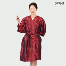 고급 블랙 스트라이프 미용가운, 레드(sfhg43)