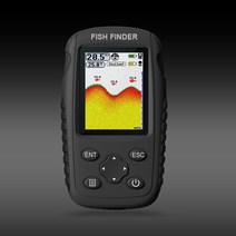어탐기 어군탐지기 휴대용어탐기 휴대용 충전식 어군 탐지기 무선 수온 센서 Fishfinder 깊이 물고기 크기 식별 포함, Black
