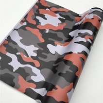 자전거랩핑 프레임 도색 Arctic Snow Camo 비닐 필름 자동차 랩 위장 포장 스티커 자전거 콘솔 컴퓨터 노트북 스킨 스쿠터 오토바이, 1개, Orange Camo, 152X20 CM