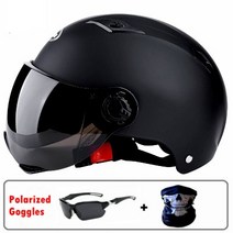 헬멧 클래식바이크 오픈페이스 반모 경량 레트로버 남녀공용 블랙 로드 바이크 무광 자전거 오토바이 산악, Matte black