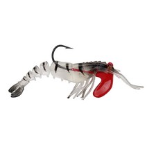 리얼 쉬림프 웜 새우웜 9cm 소프트베이트 루어, 블랙투명