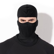 오토바이 여름 겨울 메쉬 마스크 바라클라바 넥워머, 블랙