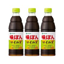 미즈칸 아지폰 마일드 소스 600ml 3팩, 3개