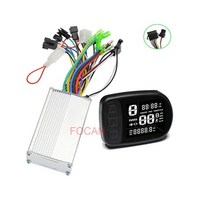 전동스쿠터 스로틀 소형전기차 24V 36V 48V 350W 전기 자전거 LCD 디스플레이 패널이 있는 전자 엄지 스쿠터 브러시리스 컨트롤러 부품 FC200 EN06 850, [02] 200  24V 36V 48V