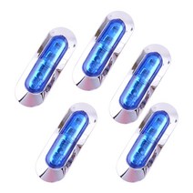 5Pcs 유니버설 자동차 사이드 표시 등 LED 마커 램프 트럭 트레일러 통관 액세서리 12V-24V, 한개옵션0